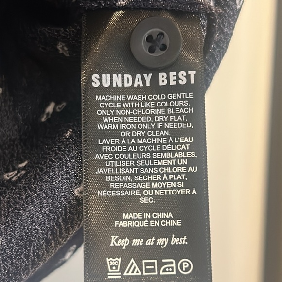 Sunday Best Navy Blue Heart Print Short Sleeves Cropped Top - Picture 4 of 16